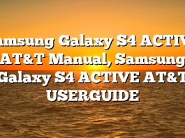 Samsung Galaxy S4 ACTIVE AT&T Manual, Samsung Galaxy S4 ACTIVE AT&T USERGUIDE
